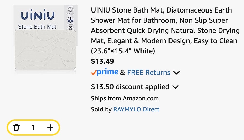 stone bath mat