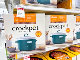 teal crock pot slow cooker