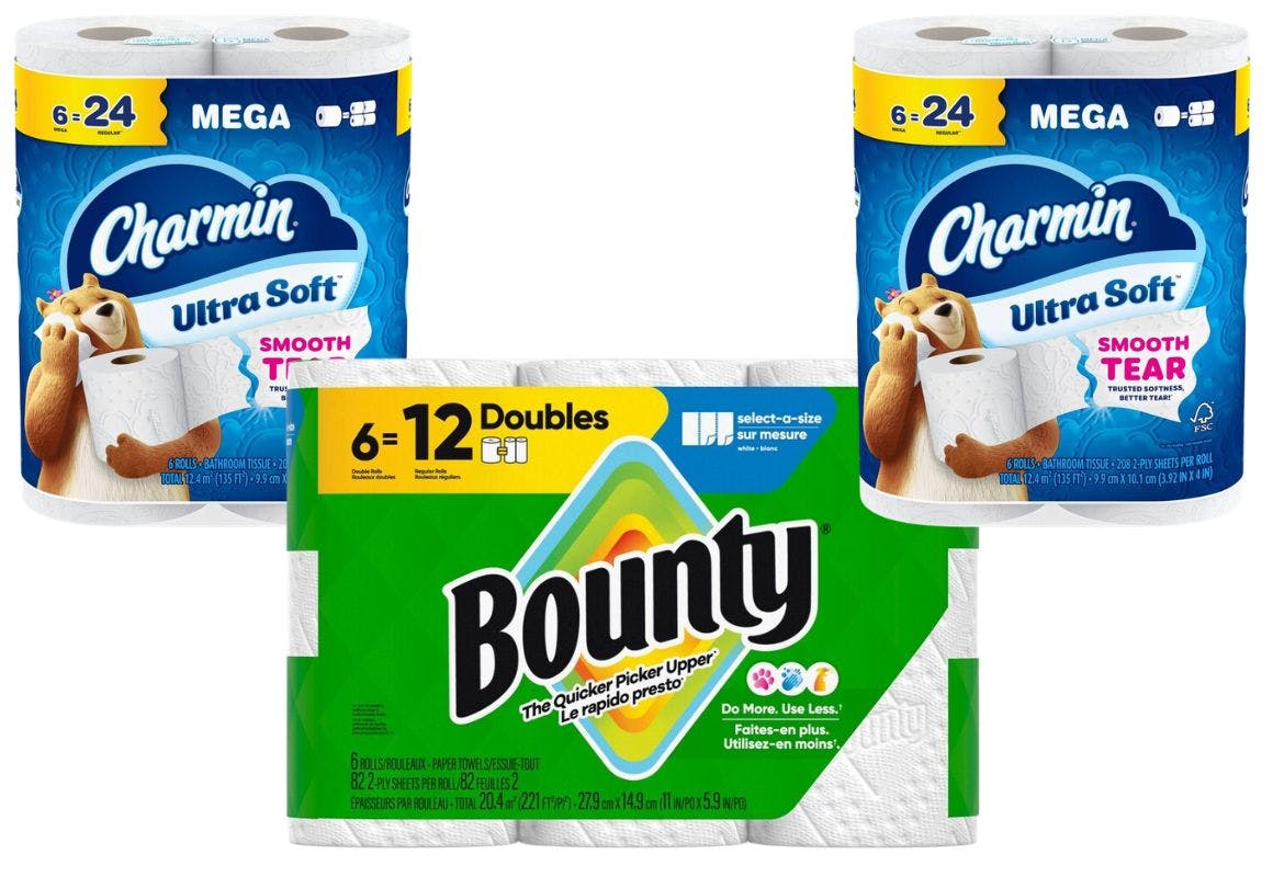 2 Charmin + 1 Bounty