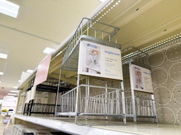 bath storage sitting on a target shelf