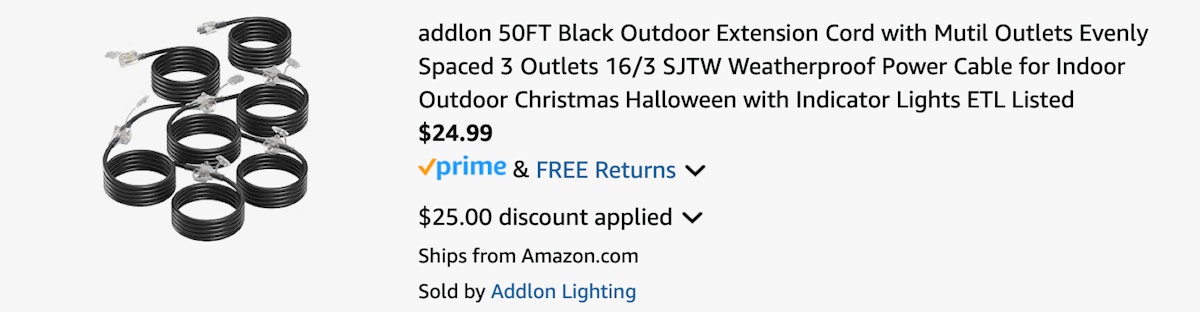 Amazon Outdoor Extension Cord 2025