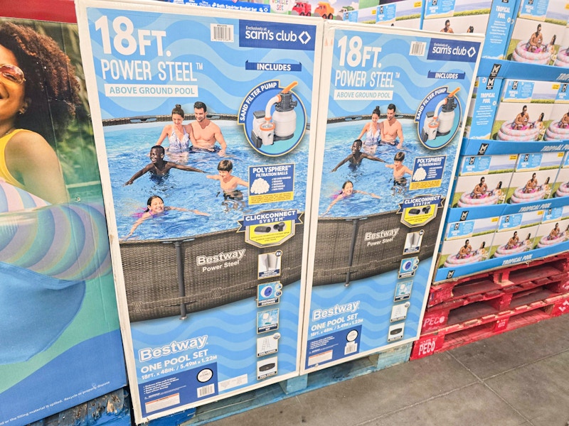 boxes of above ground pools
