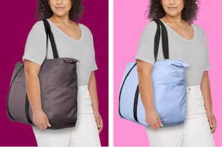 open story weekender bag side by side