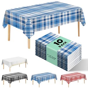 Disposable Plastic Tablecloth 10-Pack