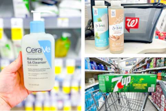 collage with cerave, st. ives, and 7-up products