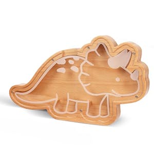 Wooden Dinosaur Piggy Bank