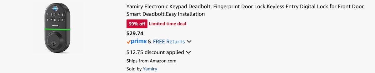 Amazon Electronic Keypad Deadbolt 2025 2