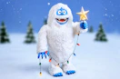 Lifestyle photo of the Rudolph the Red-Nosed Reindeer Bumble Animatronic Christmas Decoration