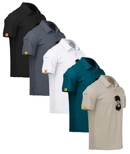 Men's Polo Shirts 5-Pack