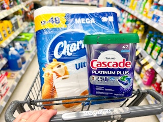 charmin and cascade in cart