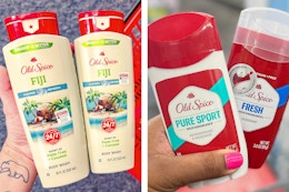 collage with old spice products