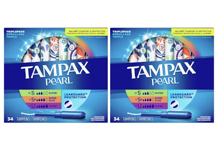 2 Tampax Tampons Boxes