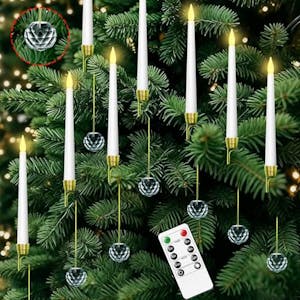 Flameless Christmas Tree Hanging Candles