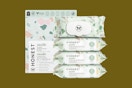 honest company wipes on an olive background