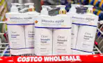 dove hair care packs in a costco shopping cart
