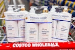 dove hair care packs in a costco shopping cart