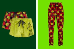 Grinch Pajama Deals at Walmart: Men’s $8 Pants, Women’s $13 Short 2-Pack card image