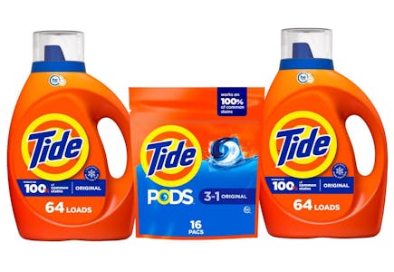 3 Tide Detergents (144 Loads)