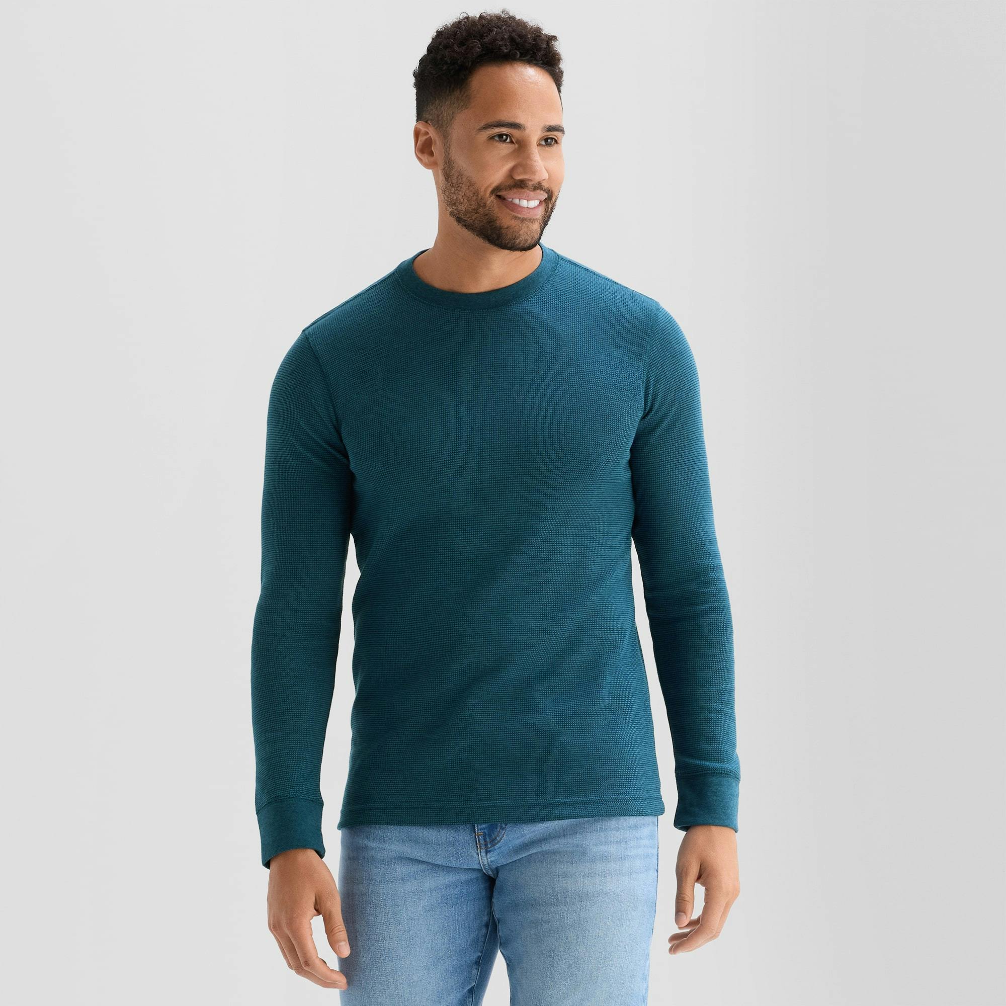 Men's Waffle Crew Neck Thermal Top