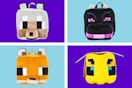4 stock images of Minecraft Plush Backpacks