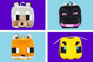 4 stock images of Minecraft Plush Backpacks