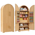 Arched Kitchen Pantry Cabinet