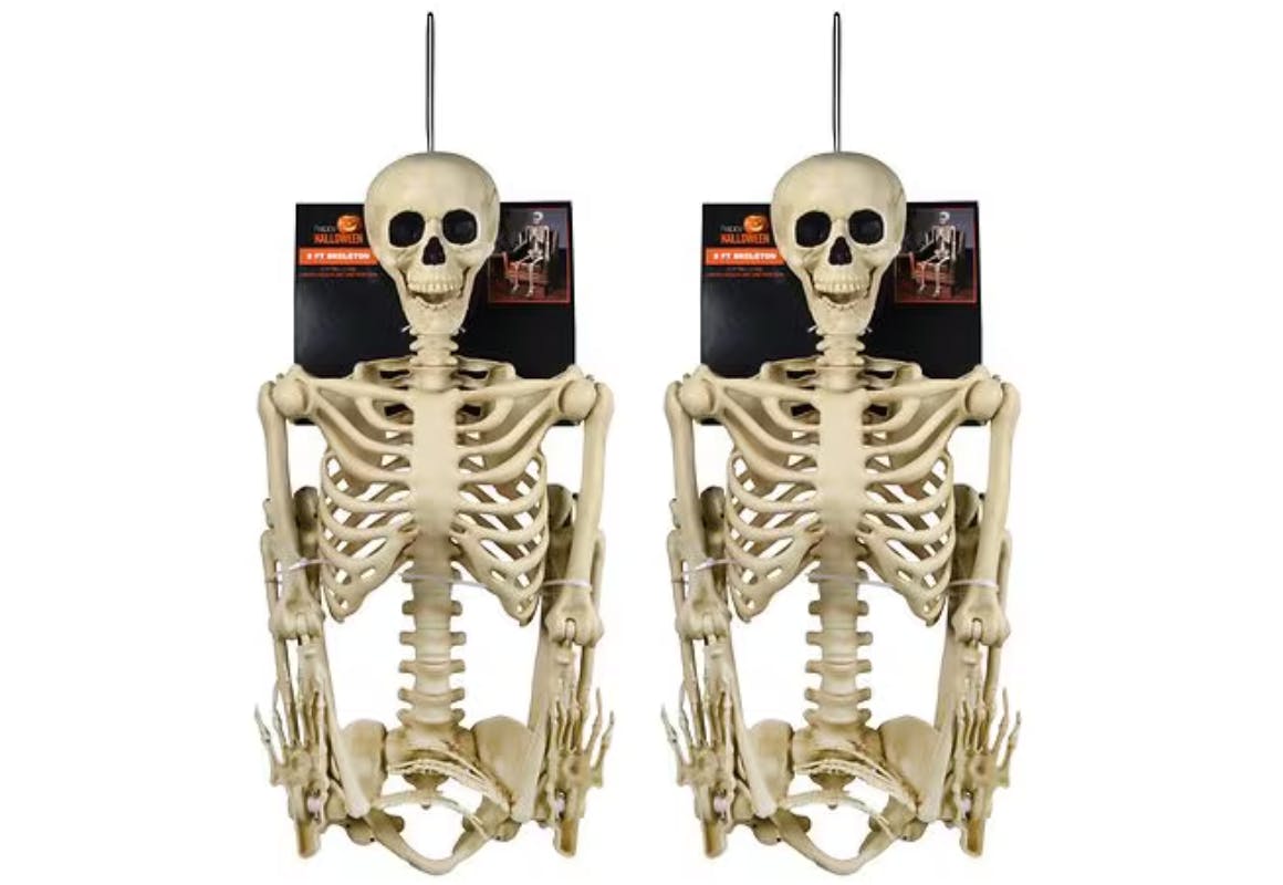 2 Posable 5-Foot Skeletons