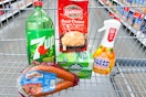 walmart groceries in a shopping cart