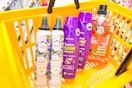 herbal essences and aussie products in a yellow shopping basket