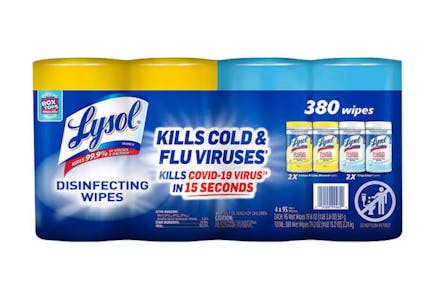Lysol Wipes 4-Pack