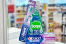 Oral-B, Scope, and Crest products on a store display