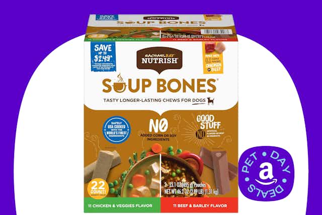 Nutrish Long-Lasting Soup Bones 22-Pack, Just $13.22 on Amazon card image