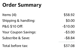 Gain aroma boost Amazon receipt