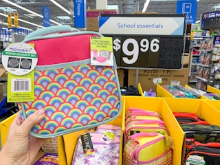 arctic zone lunchboxes on display with large price sign