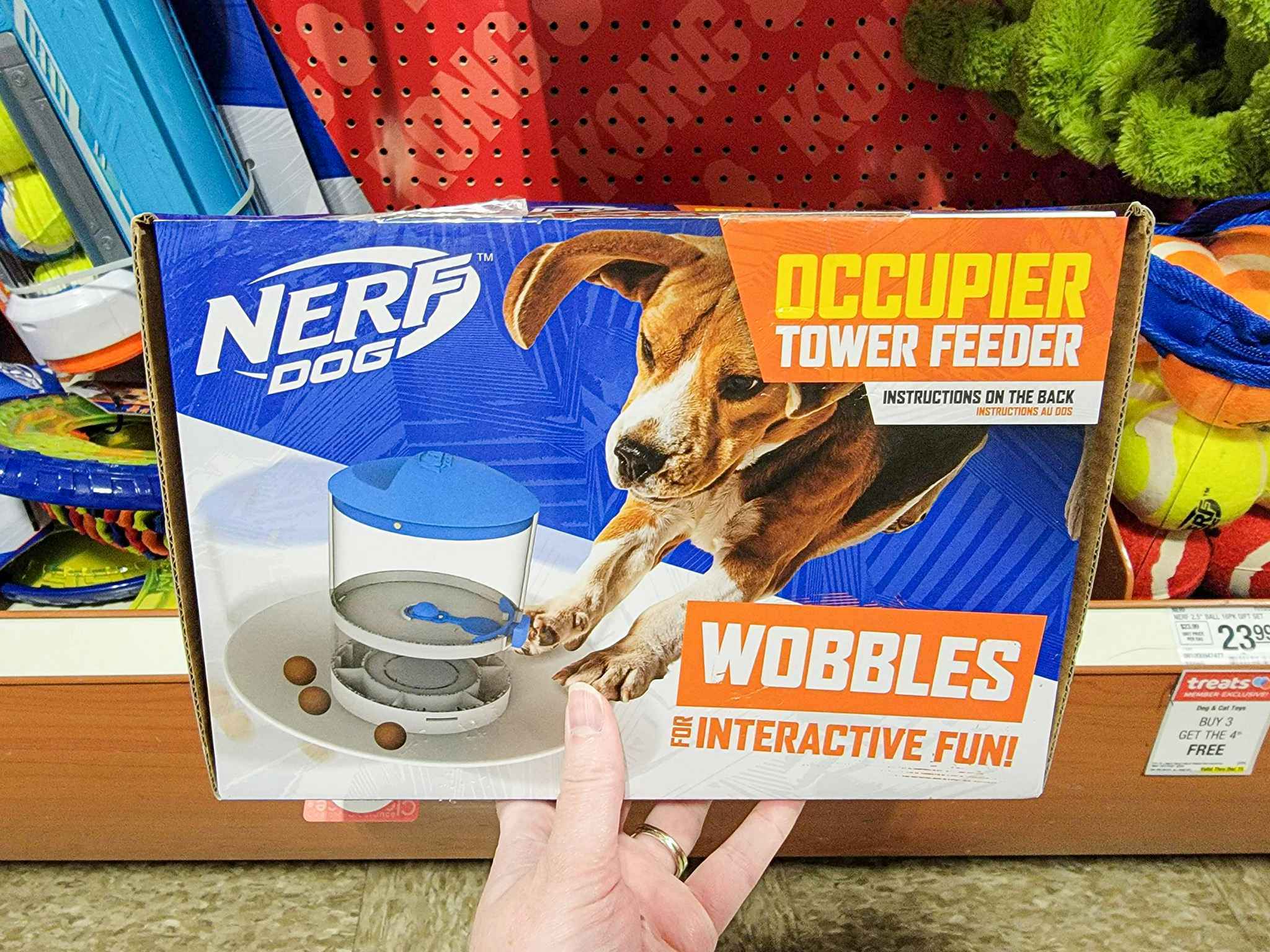 nerf wobble dog treat dispenser
