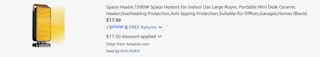 Amazon Space Heater 2025