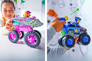 2 lifestyle images of Paw Patrol Rescue toys (Skye & Chase)