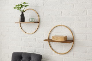 Home Depot floating shelf set