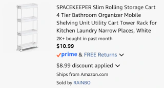 Amazon Slim Rolling Storage Cart 2026