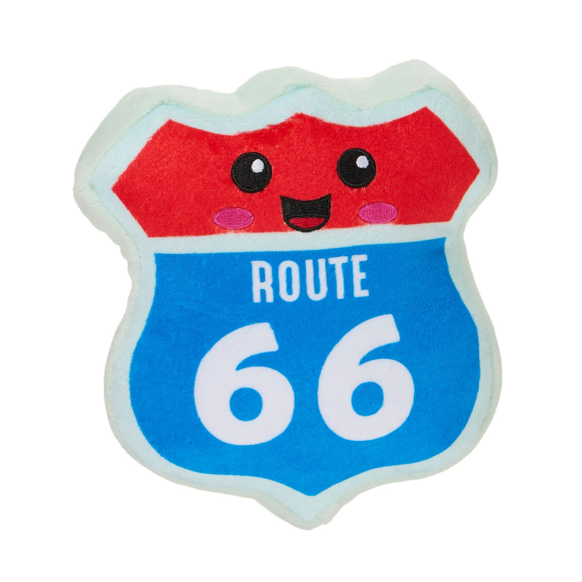 Plush Route 66 Dog Toy