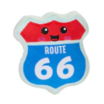 Plush Route 66 Dog Toy