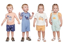 2 Pekkle Baby Overall Sets