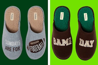 walmart dearfoams football slippers