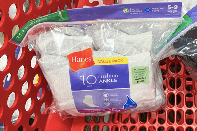 Hanes Women's Crew Socks 10-Pack Set, as Low as $10.42 on Amazon card image
