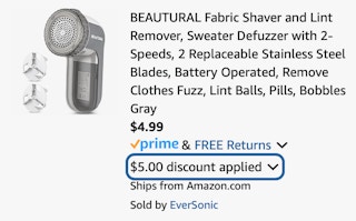 BEAUTURAL Fabric Shaver and Lint Remover, Sweater Defuzzer