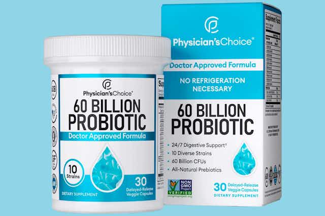 Physician's Choice 30-Count Probiotics, as Low as $17 on Amazon card image