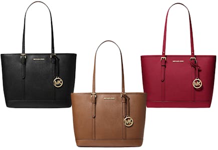 Michael Kors Leather Top-Zip Tote