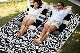 Waterproof Outdoor Rug, Only $17 on Amazon card image