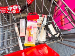 makeup in a shopping cart