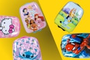 5 character kids' backpacks: Hello Kitty, Disney Princess, Stitch, Bluey & Spider-Man